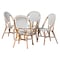 Baxton Studio Genica Classic French Black and White Waeving and Natural Brown Rattan 5-Piece Dining Chair Set 210-12698-12699 - alternate 1